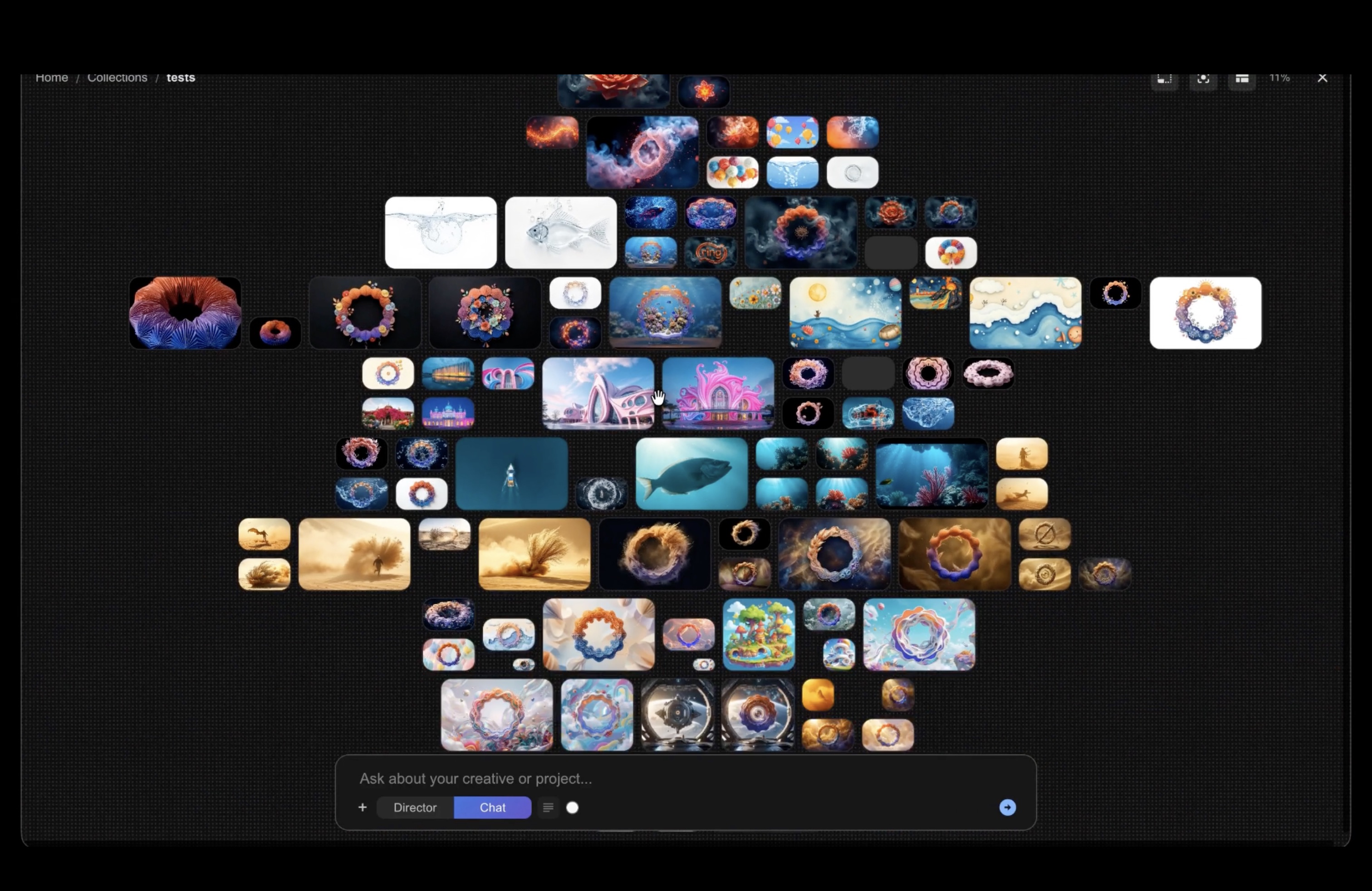 Moto editor media browser.