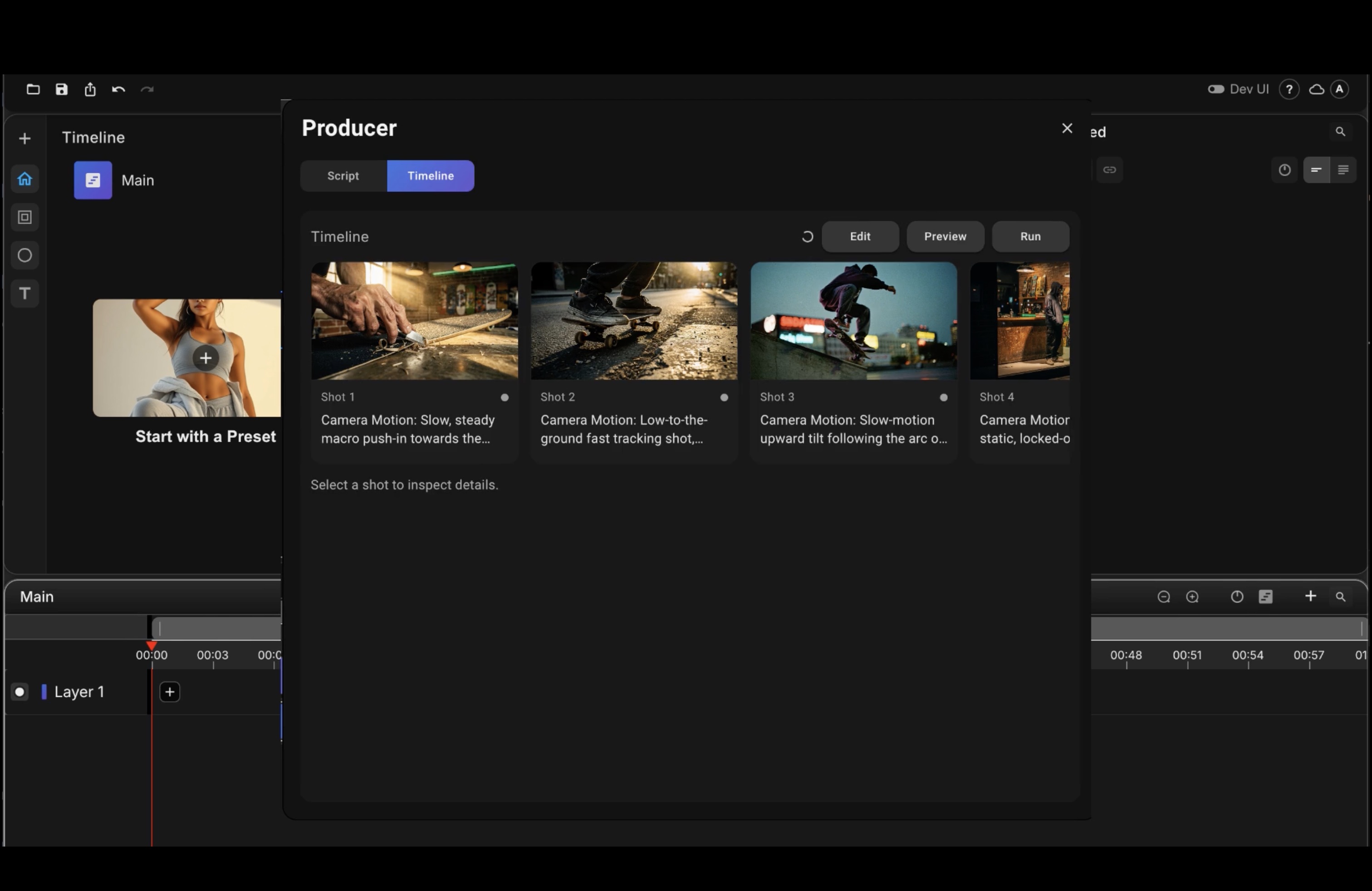 Moto editor producer workflow.